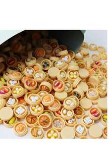 إكسسوارات راتنجية يدوية الصنع، ألعاب دمى منزلية مصغرة، ديكور منظر طبيعي مصغر، ألعاب طعام واقعية مصغرة (مجموعة عشوائية) - متعدد الألوان - مشاهدة 1