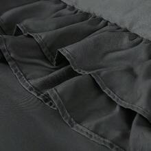 Stylish 3pcs Frilled Duvet Cover Set | 3pcss Ruffle Bedding Set With 2 Pillowcase Frills Duvet Cover With Button Closure Soft Microfiber Duvet Cover Set - Navy Blue - View 9