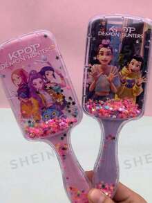 Mattel 1 Piece Flow Sand Comb Cute Cartoon Air Cushion Comb Ice And Snow Air Cushion Comb Massage Small Comb - Multicolor - View 4