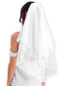 Bride To Be Sash And Veil, Bachelorette Party Accessories, Bridal Shower Gift - White - View 12