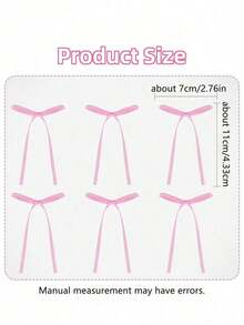 20pcs Red Ribbon Bow Cake Decorations, Minimalist Bow Decor, Home Decor Accessories, Suitable For Home Decor, Weddings, Parties, Candlelight Dinners, Holiday Gifts, Desserts & Baking, Christmas Decorations - 粉色 - 查看 8