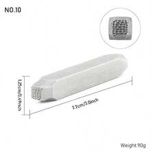 Square/Round Textured Punch Stamp Tools - DIY Jewelry Making Handcraft And Art Punching Kit, 12 Shapes Available