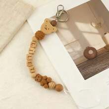 1pc Personalized Bear Keychain, Name Keyring, Party Favor, Bag Charm, Personalized Gift