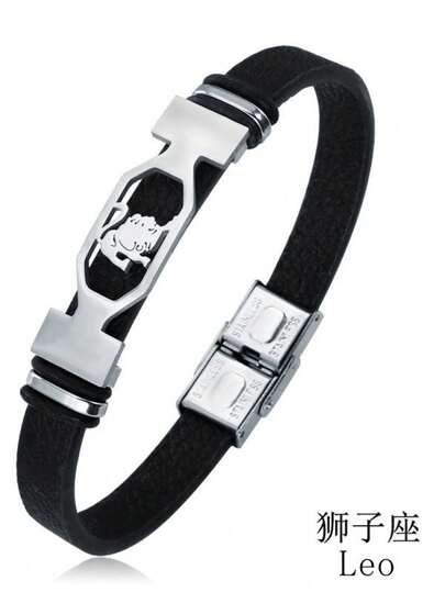 不锈钢十二生肖手链，硅胶钛钢饰品，生日礼物，韩版时尚手链，跨境热销产品