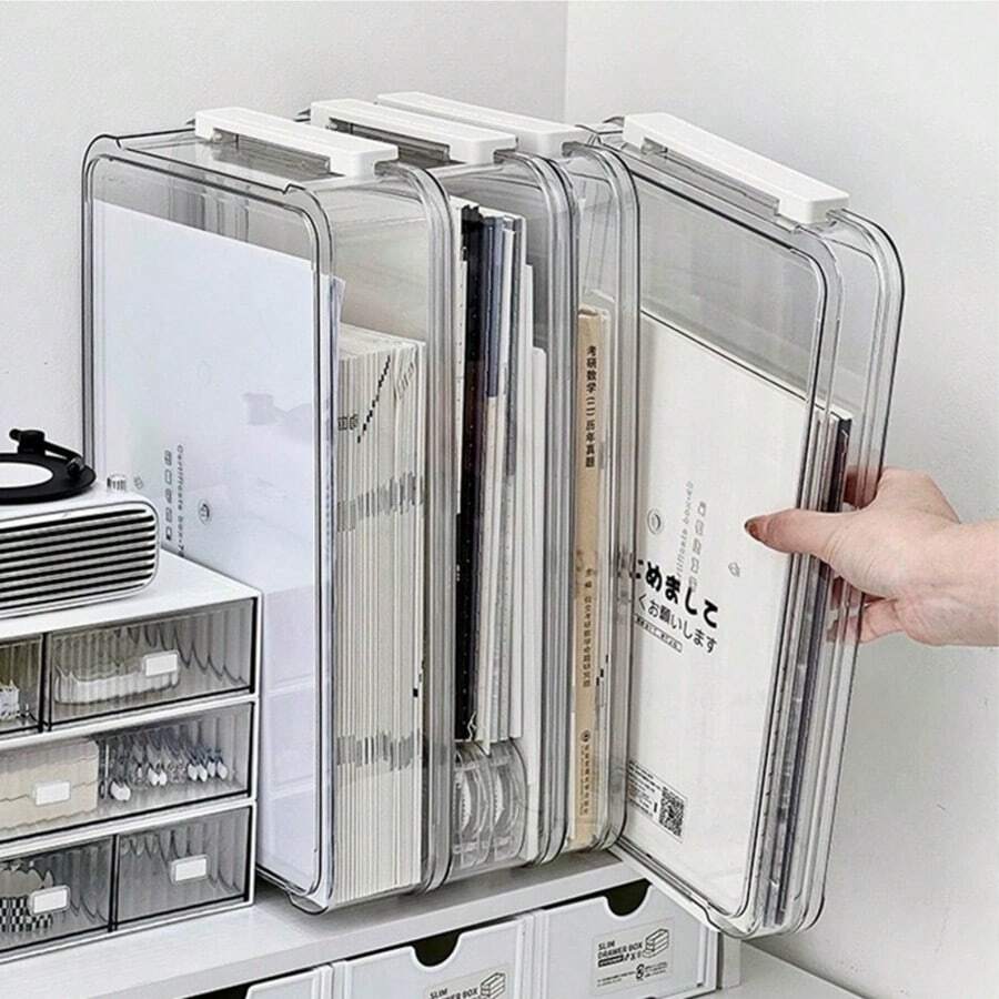 Hộp đựng thẻ ID và tài liệu chống bụi để bàn, hộp sắp xếp hồ sơ A4, hộp đựng giấy khai sinh và giấy chứng nhận quan trọng, túi lưu trữ chống ẩm, quà tặng lễ Phục sinh, đồ dùng gia đình. - trong suốt - Xem 1