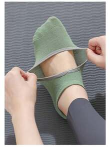 10pcs/5pcs/3pcs/1 Pair Professional Yoga Socks, Non-Slip & Comfortable, Fitness Sports Socks, Indoor Floor Socks, Silicone Non-Slip, Backless Breathable Dance Socks. Suitable For Home Workout, Gym Fitness, Pilates Sports Socks, Medium Elasticity, Practical, Foot Protection, Highly Attractive, Non-Deformation, Non-Pilling - Multicolor - View 2