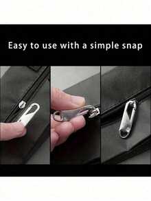 Kit de reparación de cremalleras de acero inoxidable - Piezas de repuesto universales para deslizadores de cremallera, adecuado para ropa y carteras - Fácil de instalar, duradero y de larga duración - Multicolor - Ver 3