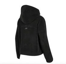 Skechers Women's Knitted Half-Open Chest Lambswool Hooded Jacket