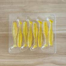 6厘米8克软饵，仿生鱼饵，路亚钓具，TPE材质，高弹性和抗撕裂性，适用于冰钓、微型鱼钓、淡水和海水垂钓 - 彩色 - 查看 13