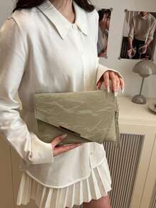 New Arrival Niche Design Fashion Envelope Clutch Bag For Women - Green - View 5