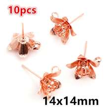 6-10个黄铜金属花朵耳钉耳针 DIY耳钉钩 首饰制作配件 - 耳環 - 查看 14