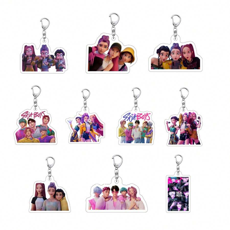 K-POP Korean Wave Witch Hunt Girl Group Acrylic Keychain, Backpack Pendant, Small Gift - Multicolor - View 1