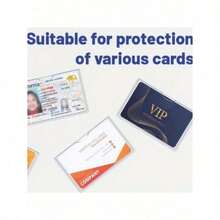 10pc Classic PVC Waterproof Card Protective Case, Soft Clear Storage Bag For Social Security/Medicare/Credit Card Wallet - Clear - View 7