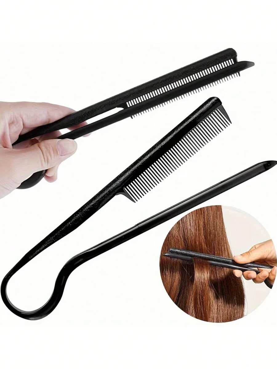 1pc V-Shape Smooth Salon Hair Brush, Women Hair Styling Tool - Multicolor - View 1