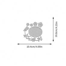 创意花卉和网格切割模具，DIY剪贴簿相册和压花模板，贺卡制作工具，卡片纸切割工艺品，礼品卡制作模板模切。 - 銀色 - 查看 7