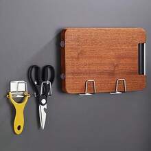 3/5 piezas Soporte de esponja de acero inoxidable, rejilla de drenaje del fregadero de cocina, ganchos adhesivos de pared para almacenamiento de esponjas, ganchos colgantes multifunción - Plateado - Ver 2