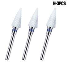 3pcs Ceramic Nail Polish Remover Drill Bits, Replacement Grinding Heads For Manicure & Pedicure - Multicolor - View 29