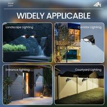 New Outdoor Solar Lights With Sensor, Waterproof Solar Powered Lights, Illuminate Pathways For Garden, Yard, Driveway, Garage, Commercial Area