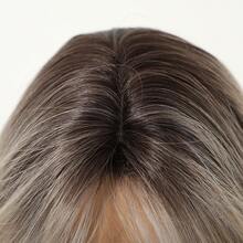 Tóc giả TOPSHE 20 inch màu ombre vàng gợn sóng, độ dài trung bình - Dài ngang vai, rẽ ngôi giữa, sợi tổng hợp chịu nhiệt, tóc giả dành cho nữ, tự nhiên và chân thực, kiểu dáng thanh lịch phù hợp cho sử dụng hàng ngày và các bữa tiệc, năm mới, ngày Valentine. - Tóc vàng ombre - Xem 10