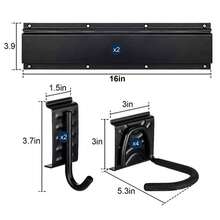 Soporte de Pared para Bicicletas de Alta Resistencia - Almacenamiento para 4 Bicicletas, Organizador de Garaje de Metal Negro con Múltiples Ganchos, Ideal para Bicicletas de Carretera y Montaña - Negro - Ver 2