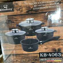 5pcs Nonstick Soup Pot Set, Suitable For Induction Cooktop And Gas Stove - Black - View 8