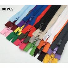 20pcs Mixed Color #3 Nylon Zippers, 7.87 Inch Closed Length, Suitable For DIY Handicraft Zippers, Can Be Used For Bags, Garments And Sewing Projects - 20 pcs - View 27