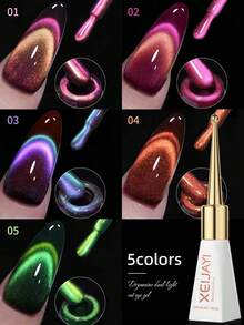 XEIJAYI 1支装10ml多巴胺猫眼凝胶指甲油，UV凝胶指甲油，闪粉磁性美甲油，需配合UV/LED灯使用，适合女性在家DIY美甲沙龙。 - 彩色 - 查看 1