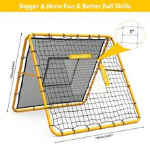 CuisinSmart Soccer Rebounder Net,6x4 FT Adjustable Soccer Rebounder Net,Iron Frame,Heavy Duty Football Training Equipment For Backyard & Field, Rust Resistant, Easy Assembly - Black - View 4