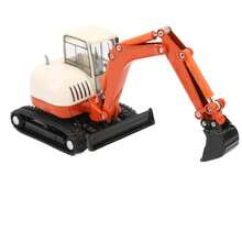 Modelo de excavadora de orugas dedicado, vehículo de construcción de juguete para niños. - Rojo y blanco - Ver 2