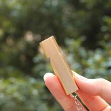 Crafted From Durable Metal, This Compact Golden Survival Whistle Features A Polished Finish That Provides A Reliable, High-Pitched Sound For Emergencies, Designed With A Convenient Keychain Attachment For Easy Portability And Immediate Access. - Gold - View 8