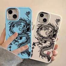 Anti-Drop Case With Metal Frame For Photos, Black Dragon Pattern, For IPhone XR XS Max 11 12 13 14 15 16 Pro Max 16 Plus - J2 - Xem 4