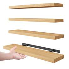 Tomnk 2pcs Floating Shelves For Wall, 22in,  Wall-Mounted, MDF Wood Room Decor, Rustic Wood Shelves For Bathroom, Living Room, Bedroom And Kitchen, Wall Shelves For Storage,Books,Room Decor - 彩色 - 查看 20