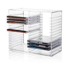 Clear Plastic CD Holder Holds 30 Standard CD Jewel Cases - B0000E1VRT - 查看 1