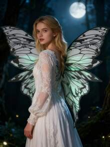 1pc Metallic Gold Butterfly Fairy Wings, Suitable For Various Festivals, Bars, Parties, Cosplay, Music Festivals - Multicolor - View 11