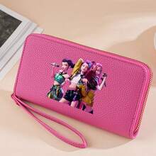 Mattel 1pc Kpop Witch Girl Group Cartoon Wallet, Long Wallet For Girls, Anime Peripherals Hot Selling, Zipper Coin Purse - Multicolor - View 10