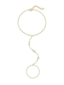 SereneSpark 1Pc Dainty Multi Flower Handchain Bracelet 925 Sterling Silver Bracelet For Women Classic Minimalist Gift For Her Wedding Party Fine Jewelry - Gold - View 19