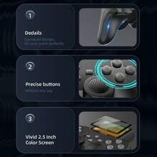 1pc 520-In-1 Retro Handheld Game Console - Controller Game Player, Built-In Classic Arcade Games - Gamepad Game Machine, With AV TV Output Interface - Multicolor - View 12