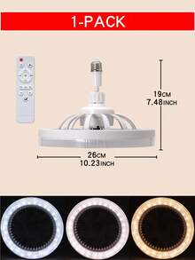 10.23-Inch LED Fan Light, 5 Blades, 360° Flexible Rotation, With Remote Control And Aroma Function, Comes With Fragrance, Upgraded Crystal Cover, Adjustable Color Temperature, Brightness, Wind Speed, Timer Function, Suitable For Bedroom, Living Room, Study, Store And Other Spaces