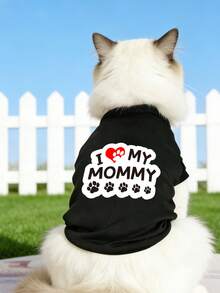 1件宠物猫咪衣服，轻便透气无袖背心，防掉毛，适合小型犬幼犬，春夏宠物服装 - 黑色 - 查看 12