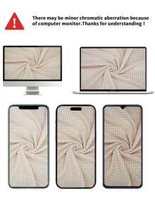 1/2pcs Corn Kernels Small Plaid Jacquard Separate Office Chair Cover (Backrest Cover + Seat Cushion Cover), Modern Elastic Polyester Separate Office Chair Cover, Suitable For Office, Study Room, Home, All Seasons - Beige - View 7