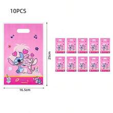 史迪奇生日派对礼品袋、回礼、节日派对用品、糖果袋、珍珠袋、返校礼物、派对用品、生日派对花束装饰、可爱主题场景装饰、室内装饰。 - 彩色 - 查看 19