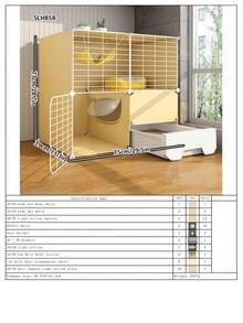 Easy Installation Small Cat Cage With Litter Box, Indoor Cat Villa For Living Room Home Use - Multicolor - View 18