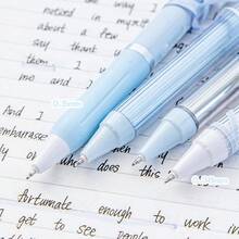 4 piezas de bolígrafos de gel con diseño de cinta estilo ballet, tinta negra de 0.5 mm, diseño antideslizante de cinta, agarre ligero, secado rápido y escritura suave, adecuado para tomar notas de clase, práctica de exámenes, diarios y uso diario (estilo aleatorio) - Multicolor - Ver 6