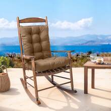 Outdoor Indoor Waterproof Seat Chair Outdoor & Indoor Waterproof Seat Chair Cushions With Ties Chair Back Cushion Recliner Seat Mat Outdoor Dining Chair Cushion For Patio Cushion Furniture - 卡其色 - 查看 6