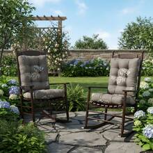 Outdoor Indoor Waterproof Seat Chair Outdoor & Indoor Waterproof Seat Chair Cushions With Ties Chair Back Cushion Recliner Seat Mat Outdoor Dining Chair Cushion For Patio Cushion Furniture - 葉夢 - 查看 2