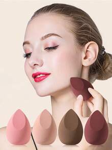 8PCS Travel-Ready Makeup Tool Set: 4PCS Multi-Shaped Sponges + 4PCS Precision Triangle Powder Puffs – Great For Daily Touch-Ups On-The-Go - Multicolor - View 2