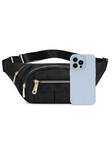 Unisex Multi-Functional Large Capacity Water-Resistant Waist Bag, Durable For Business And Construction Site Use (Pattern Randomly Cut)