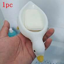 1个/2个鸭子造型皂碟，塑料鸭子造型皂托，带自排水功能，适用于浴室洗手池，多功能浴室配件 - 彩色 - 查看 5