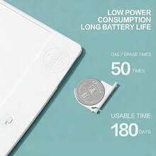 DELI YZ301 兒童液晶手寫板 10 吋黑板風塗鴉板 無藍光護眼屏無塵無墨 壓感筆觸粗細隨心所欲 童鎖防誤刪 繪畫啟蒙與親子互動 - 白色 - 查看 2