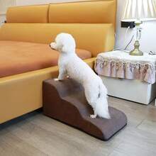 1pc Plush Warm Pet Stair Ramp, Elderly/Small Dog Assistance Ladder, Protect Every Step, Easy Up And Down, Love Lasts Longer. Sofa Bed Dog Steps, Washable Sponge Pet Stairs For Sofa, Bed, Teddy, Small Pets - Coffee Brown - View 15